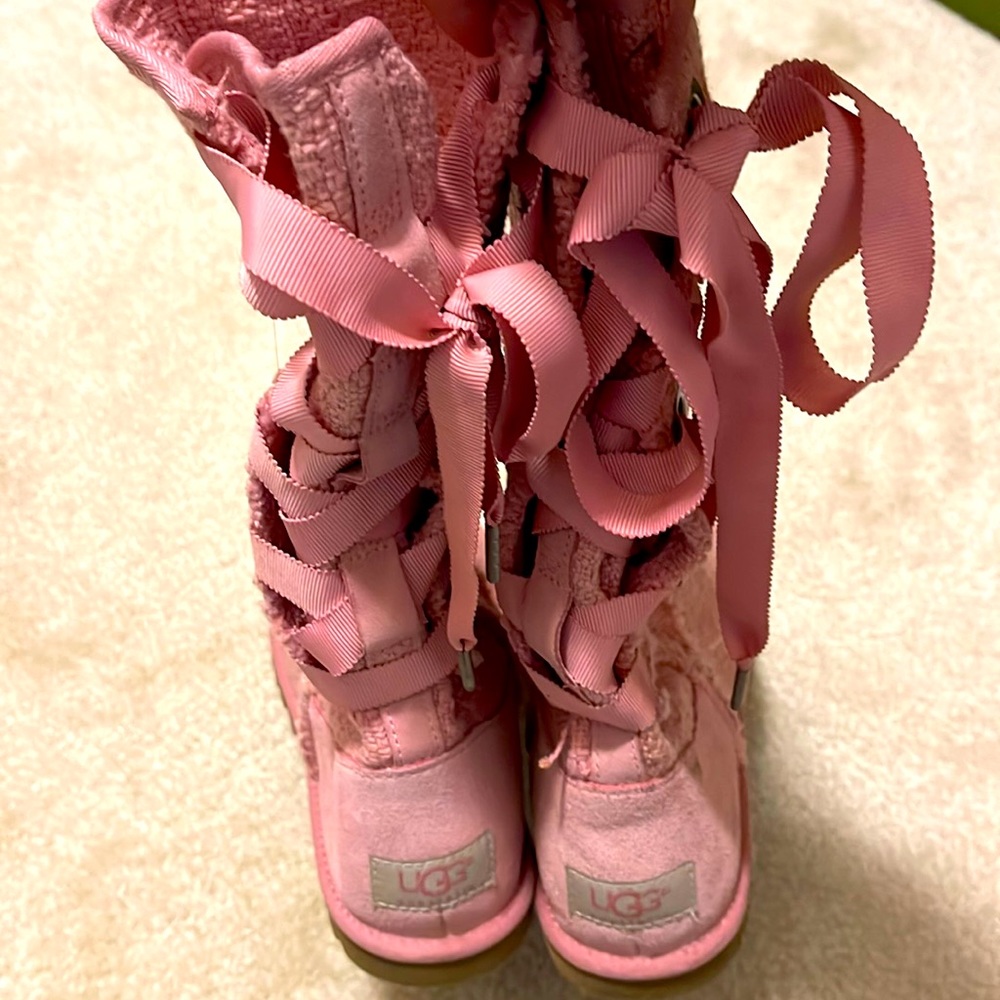 UGG Blush Ribbon Ankle Booties